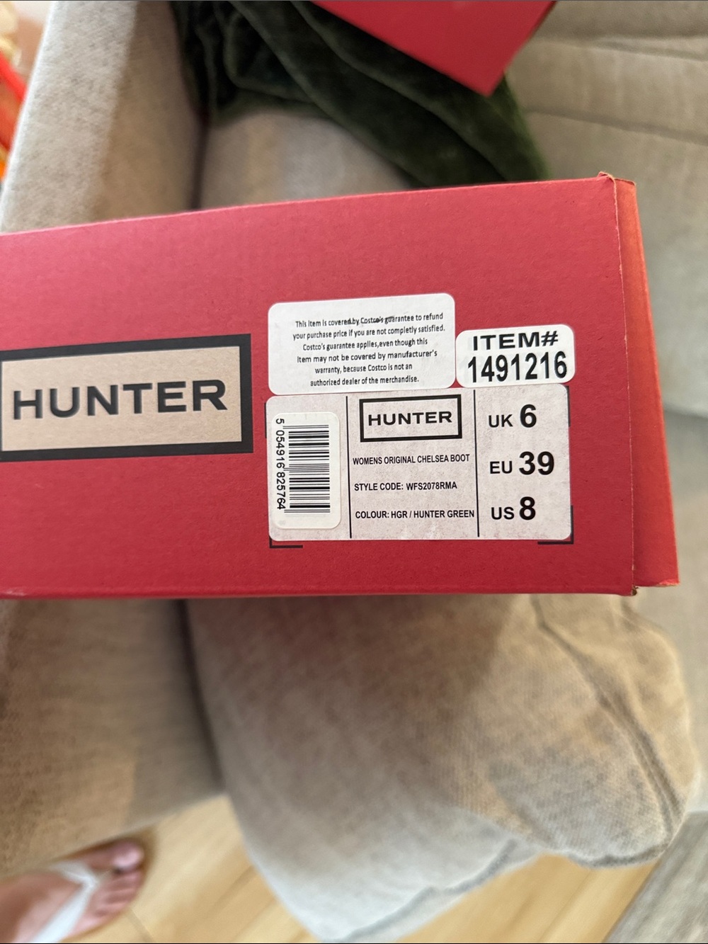 Hunter  Matte Forest Green Chelsea Rain Boot - Picture 4 of 5